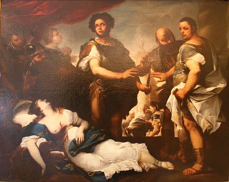 Luca  Giordano La mort de Lucrece China oil painting art